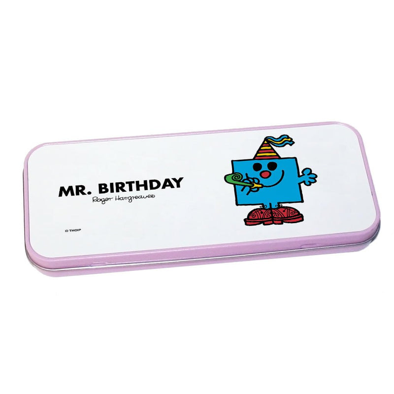 Mr. Birthday Pencil Case Tin (Pink)