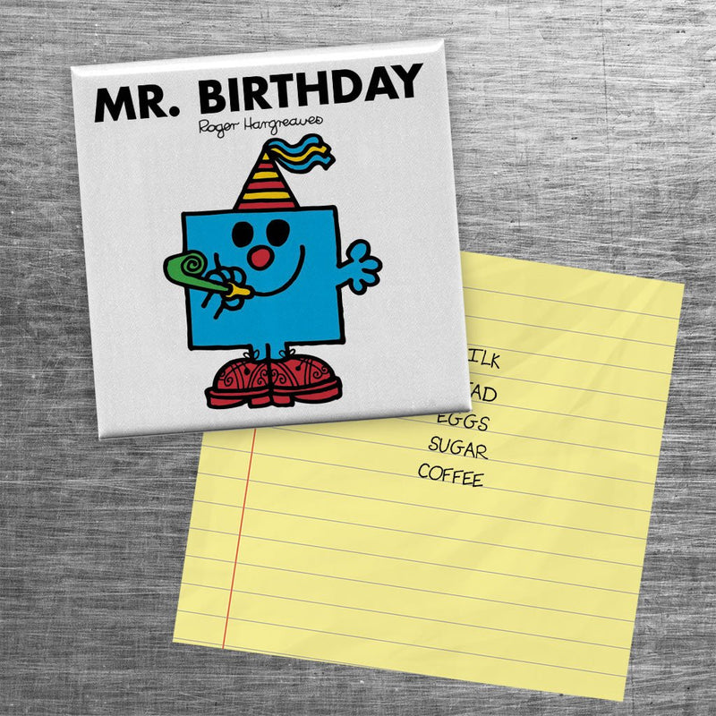 Mr. Birthday Square Magnet (Lifestyle)