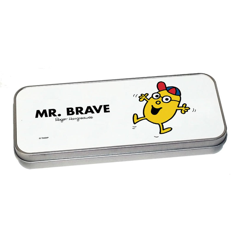 Mr. Brave Pencil Case Tin (Silver)