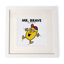 Mr. Brave White Framed Print