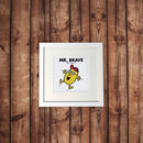 Mr. Brave White Framed Print (Lifestyle)