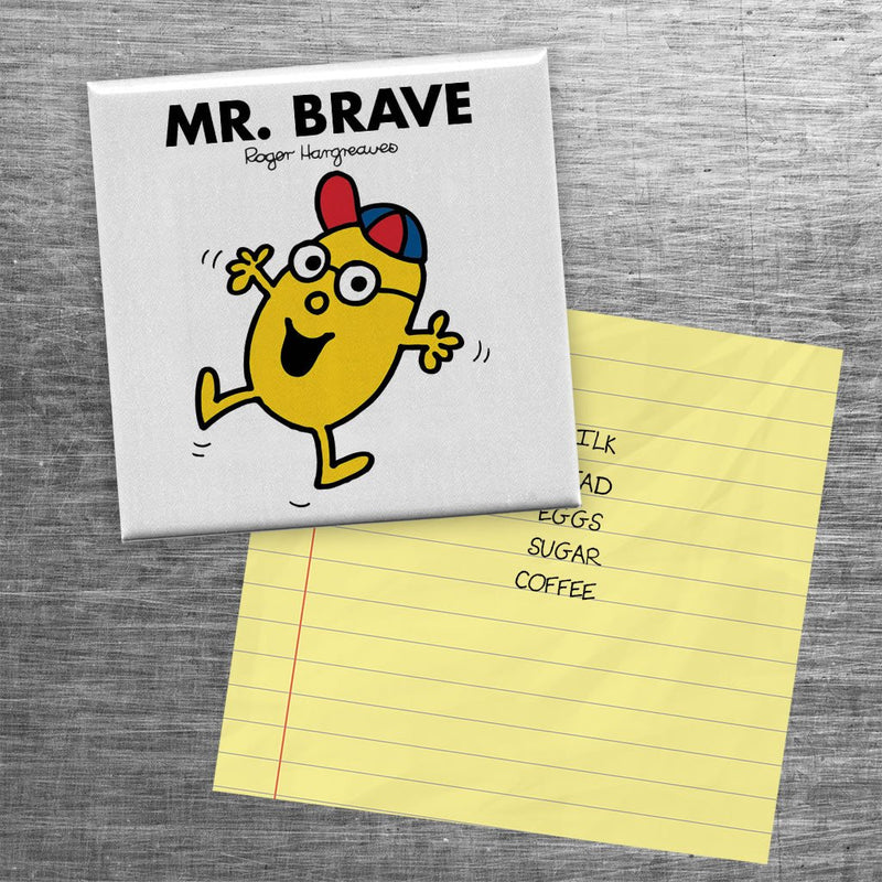 Mr. Brave Square Magnet (Lifestyle)