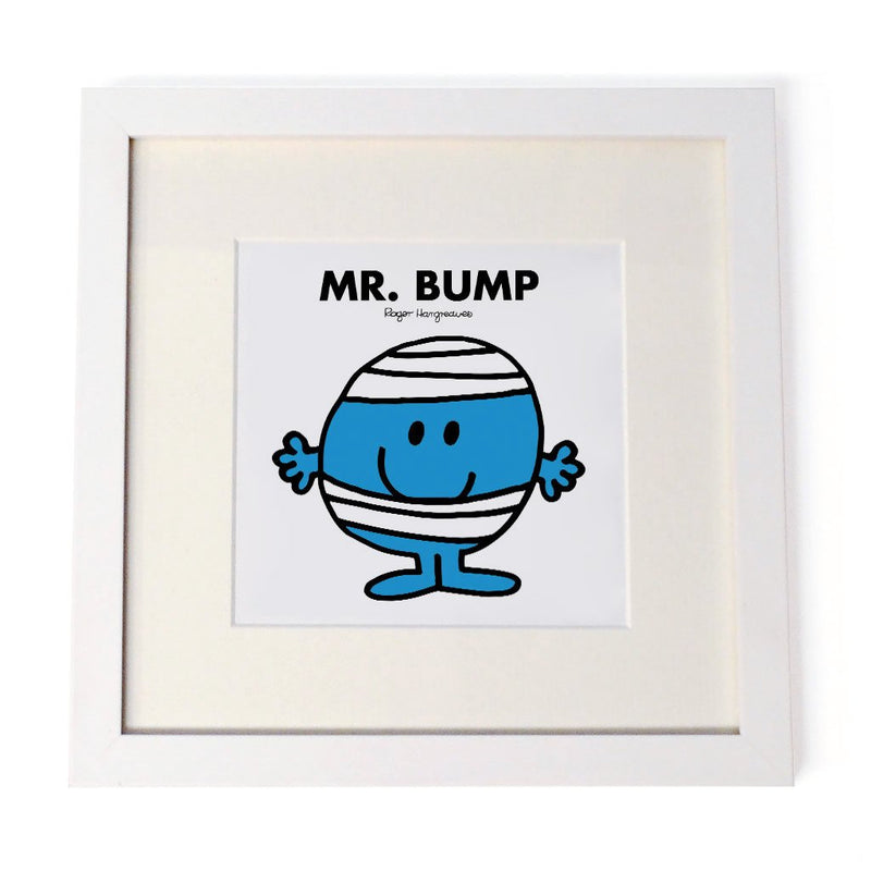 Mr. Bump White Framed Print