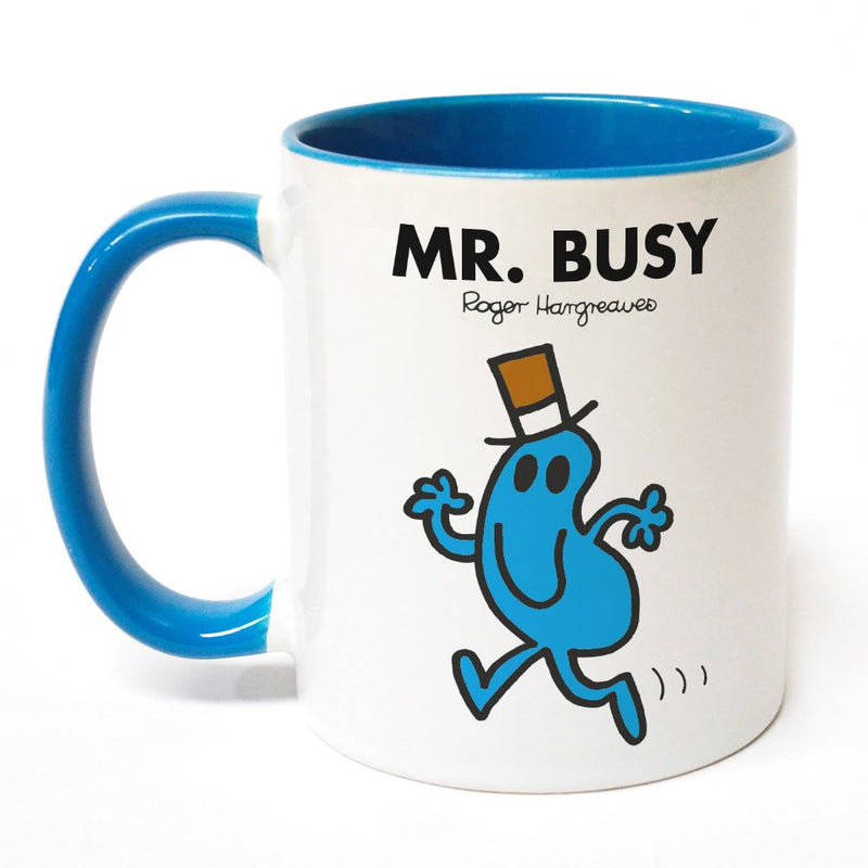 Mr. Busy Large Porcelain Colour Handle Mug