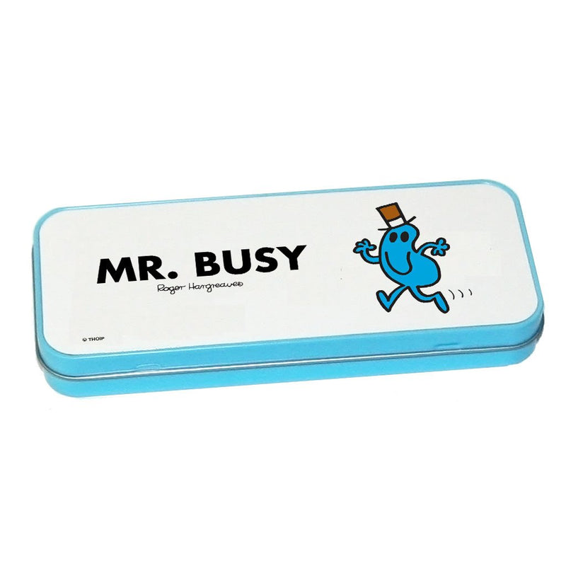 Mr. Busy Pencil Case Tin (Blue)
