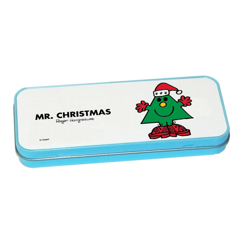 Mr. Christmas Pencil Case Tin (Blue)