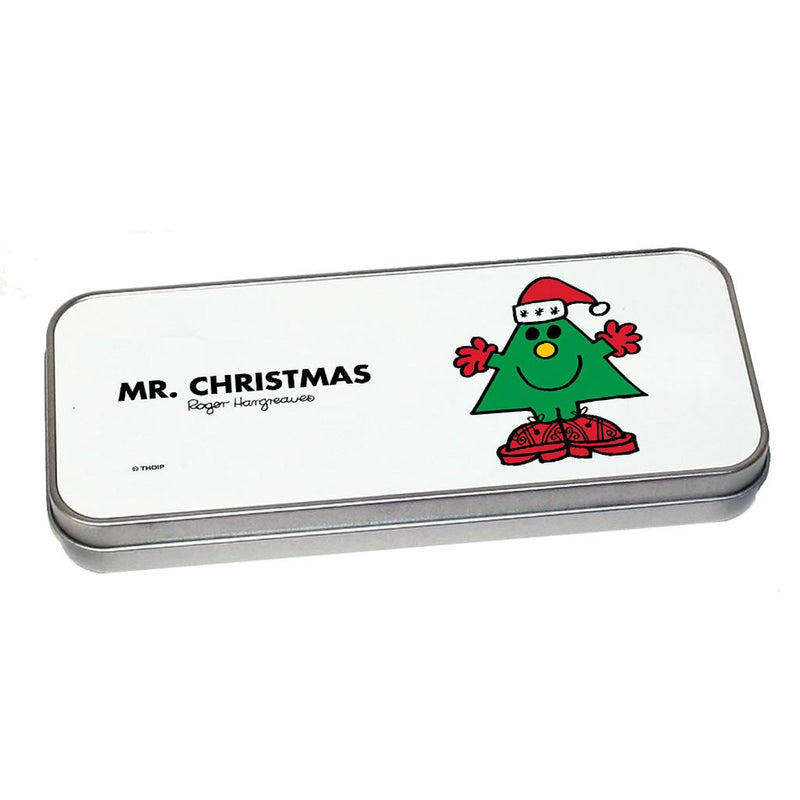 Mr. Christmas Pencil Case Tin (Silver)