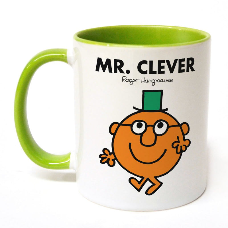 Mr. Clever Large Porcelain Colour Handle Mug