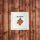 Mr. Clever White Framed Print (Lifestyle)