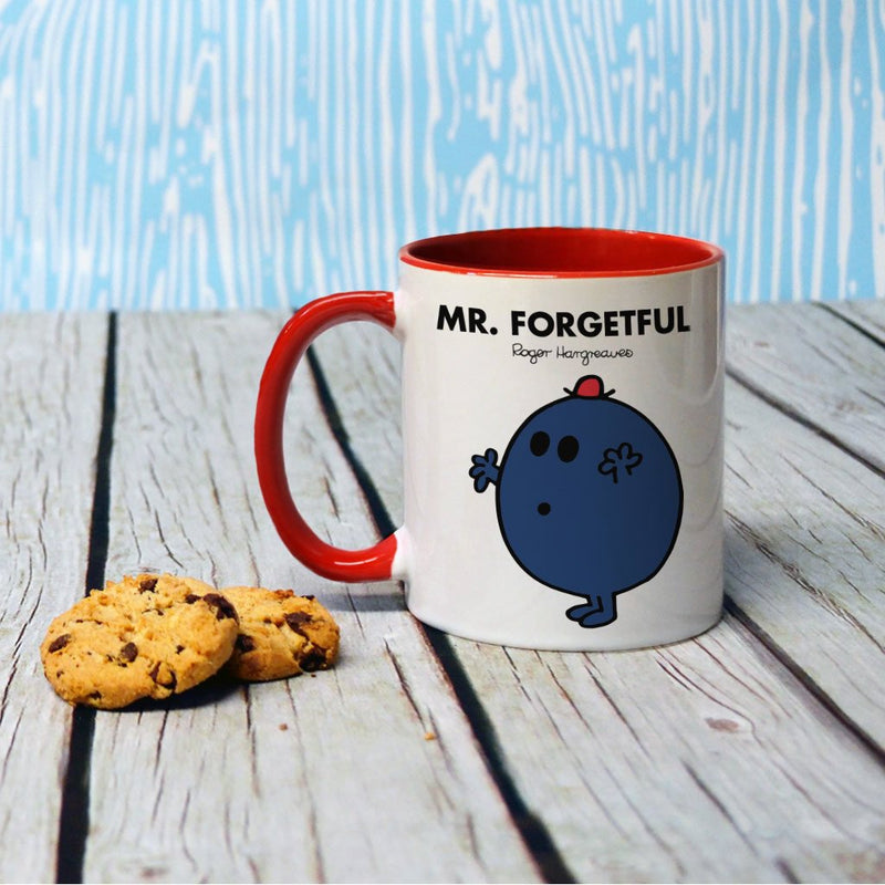 Mr. Forgetful Large Porcelain Colour Handle Mug (Lifestyle)