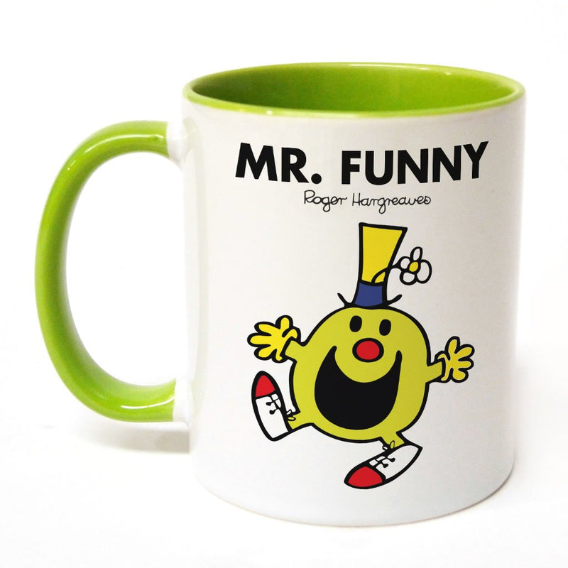 Mr. Funny Large Porcelain Colour Handle Mug