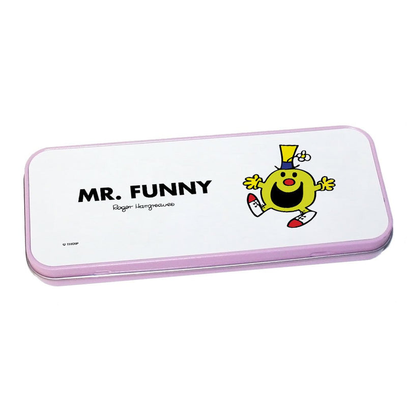 Mr. Funny Pencil Case Tin (Pink)