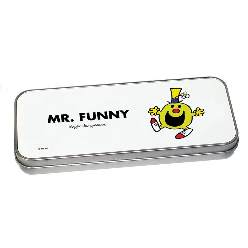 Mr. Funny Pencil Case Tin (Silver)