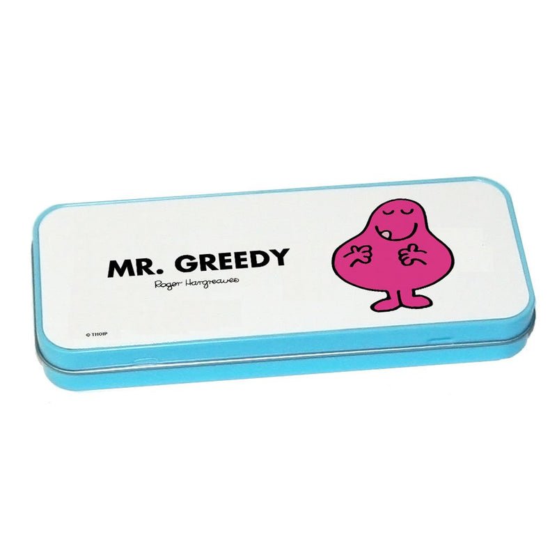 Mr. Greedy Pencil Case Tin (Blue)