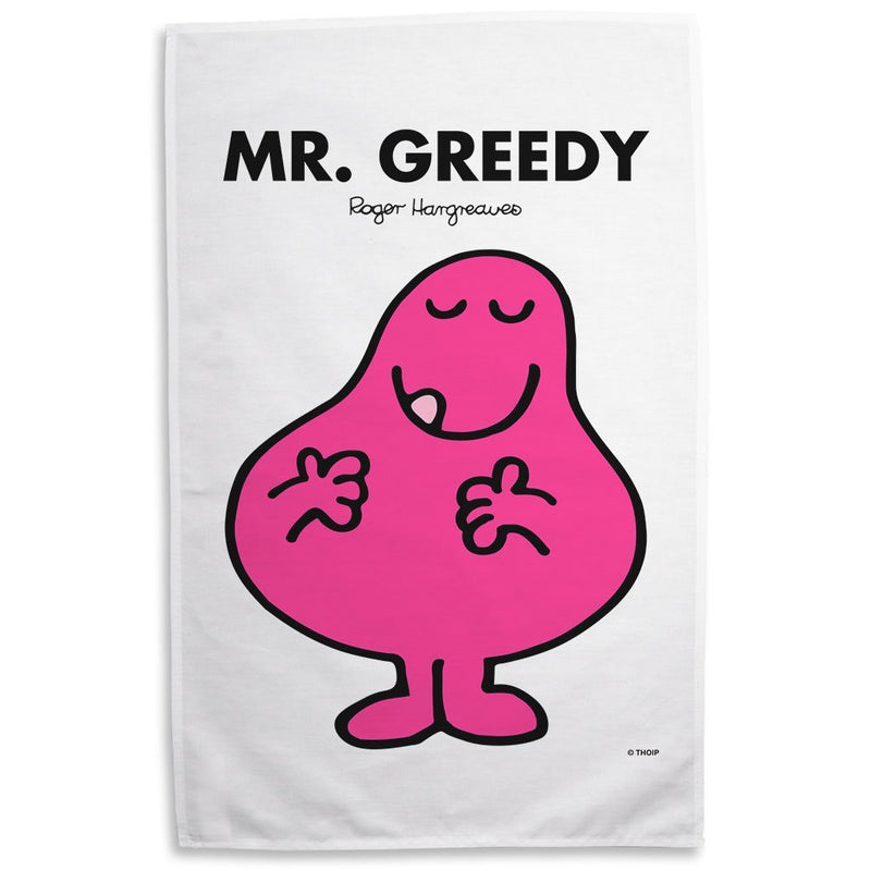 Personalised Mr. Greedy Tea Towel
