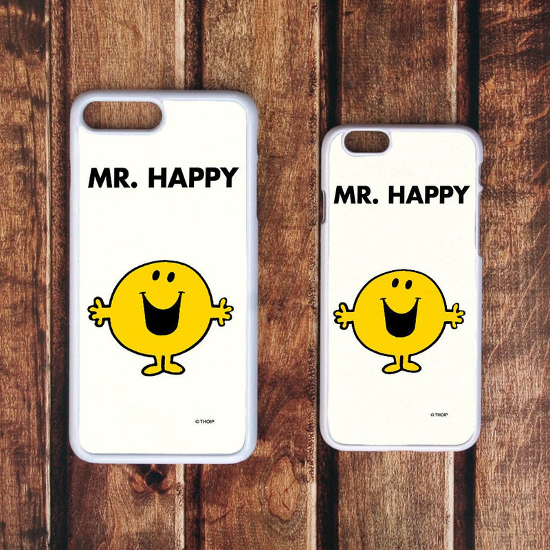 Mr. Happy White Phone Case (Lifestyle)