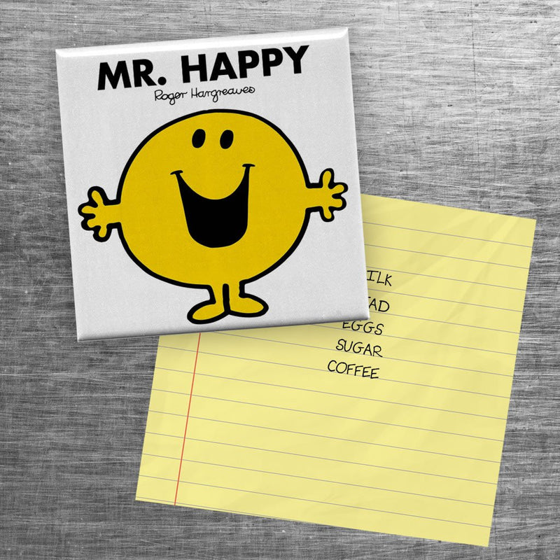 Mr. Happy Square Magnet (Lifestyle)