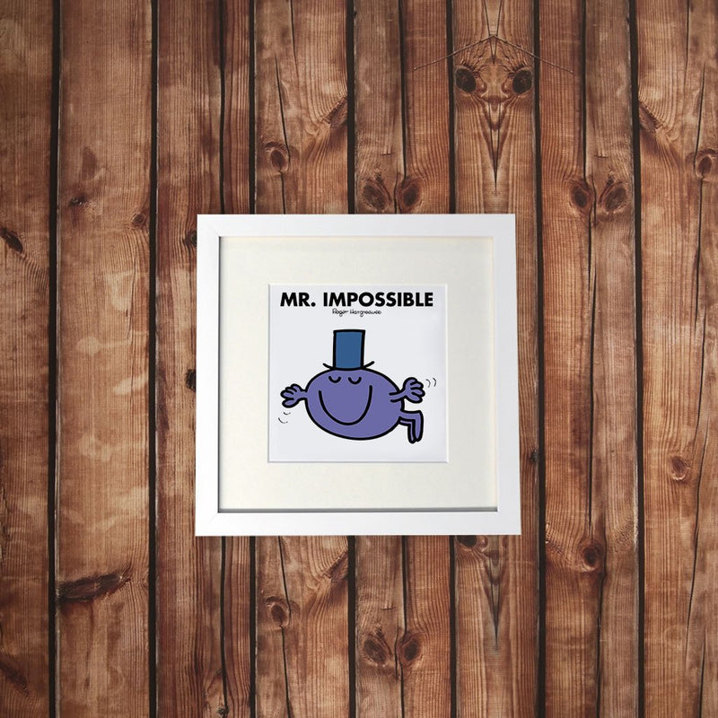 Mr. Impossible White Framed Print (Lifestyle)
