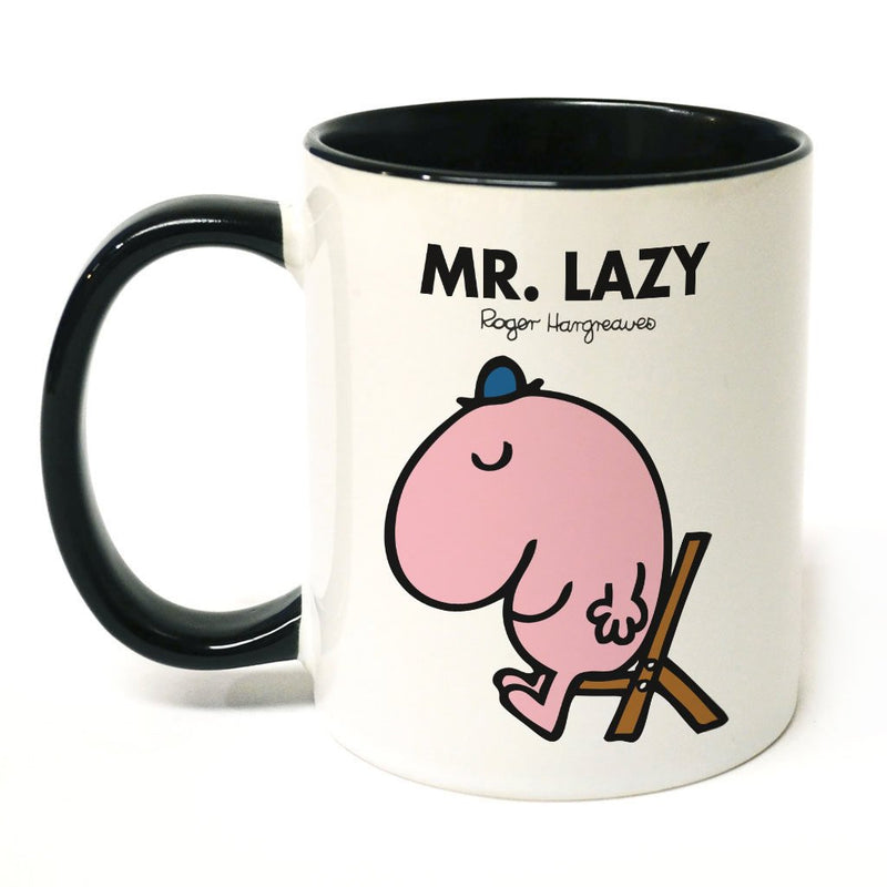 Mr. Lazy Large Porcelain Colour Handle Mug