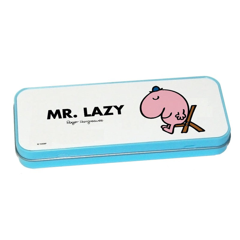 Mr. Lazy Pencil Case Tin (Blue)