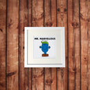 Mr. Marvellous White Framed Print (Lifestyle)