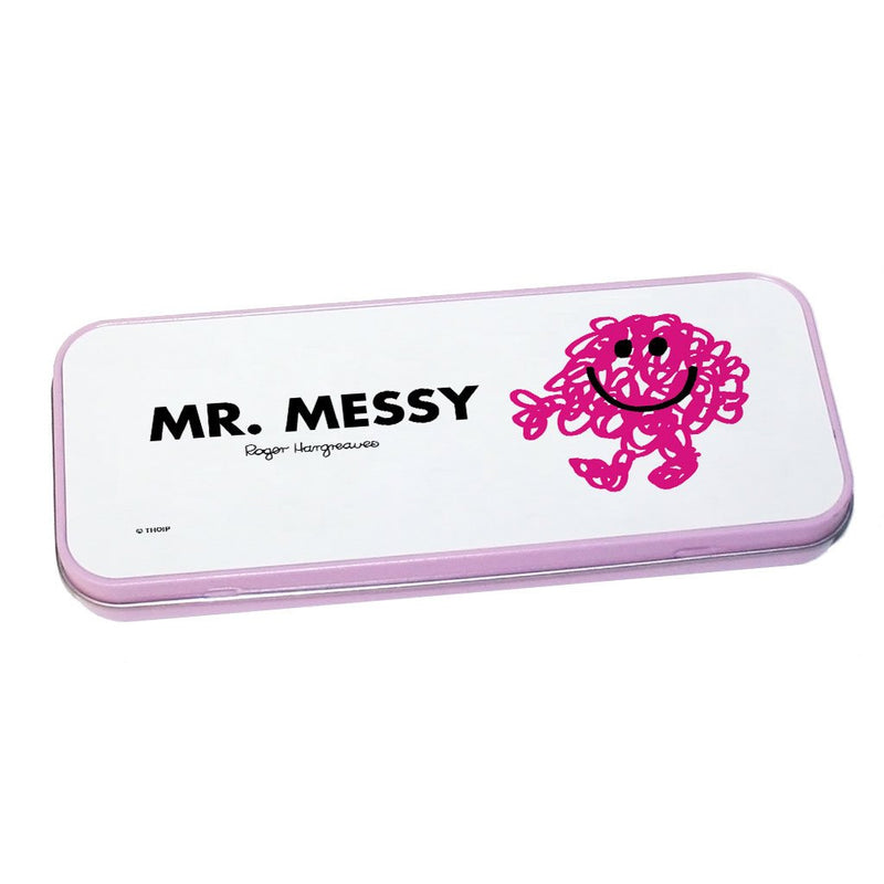 Mr. Messy Pencil Case Tin (Pink)