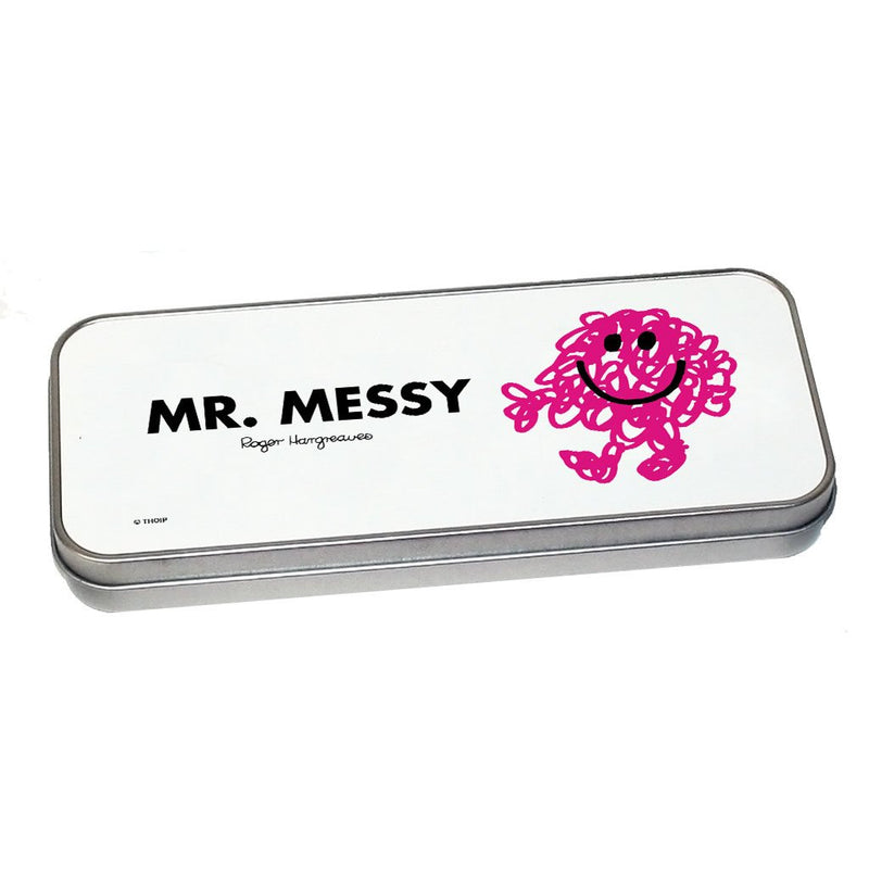 Mr. Messy Pencil Case Tin (Silver)