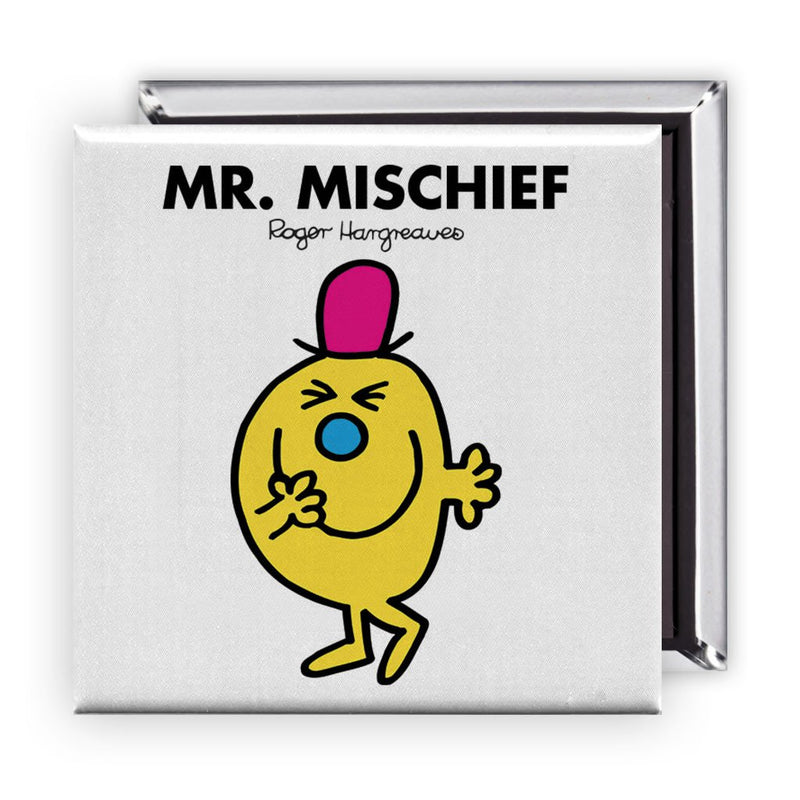 Mr. Mischief Square Magnet