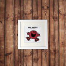 Mr. Noisy White Framed Print (Lifestyle)