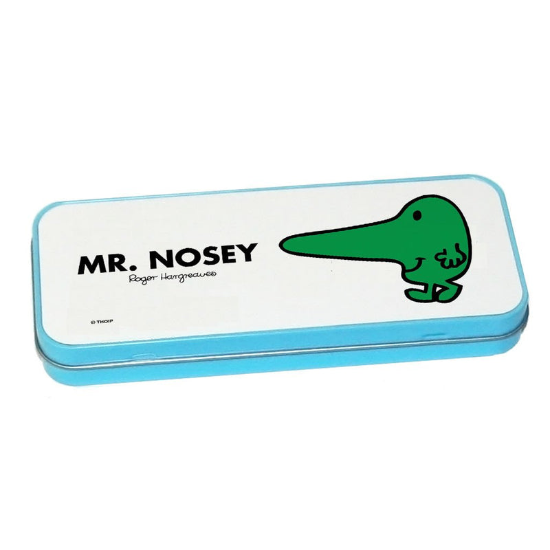 Mr. Nosey Pencil Case Tin (Blue)
