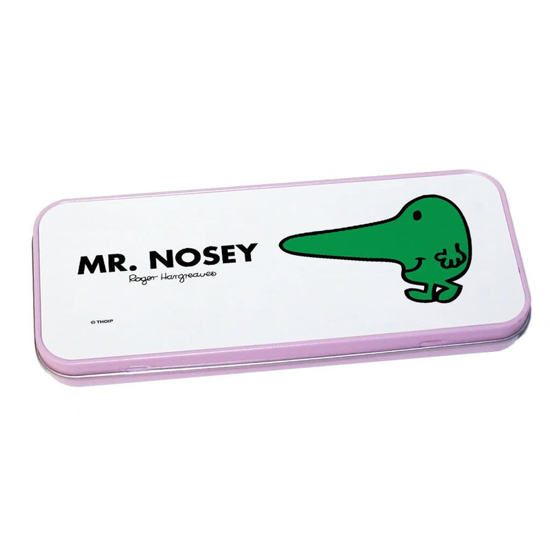Mr. Nosey Pencil Case Tin (Pink)