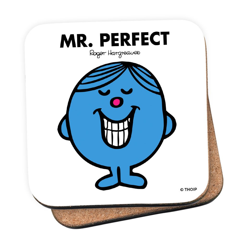 Personalised Mr. Perfect Cork Coaster