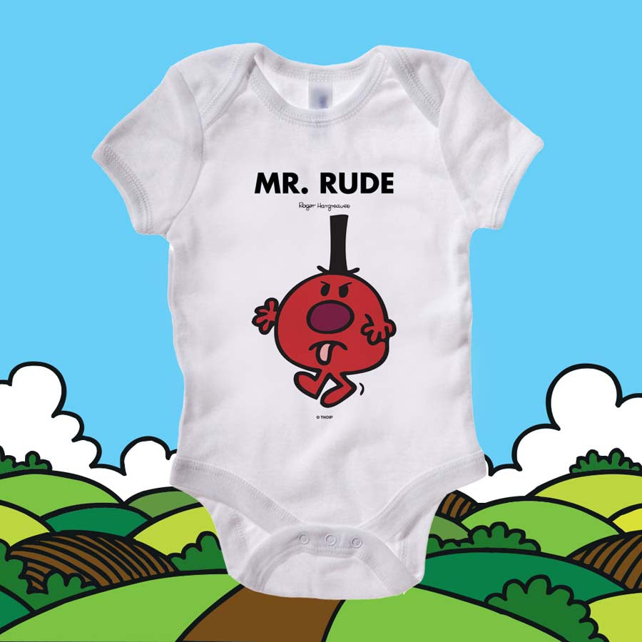 Mr. Rude Baby Grow - Cheerful Gift for Friends & Fans