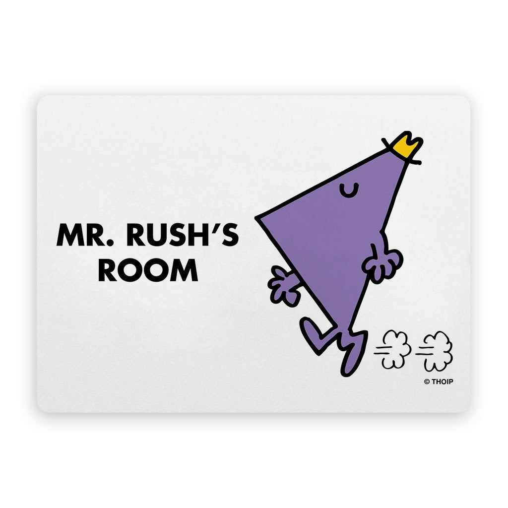 Mr. Rush Door Plaque - Friends & Mr Men Fans