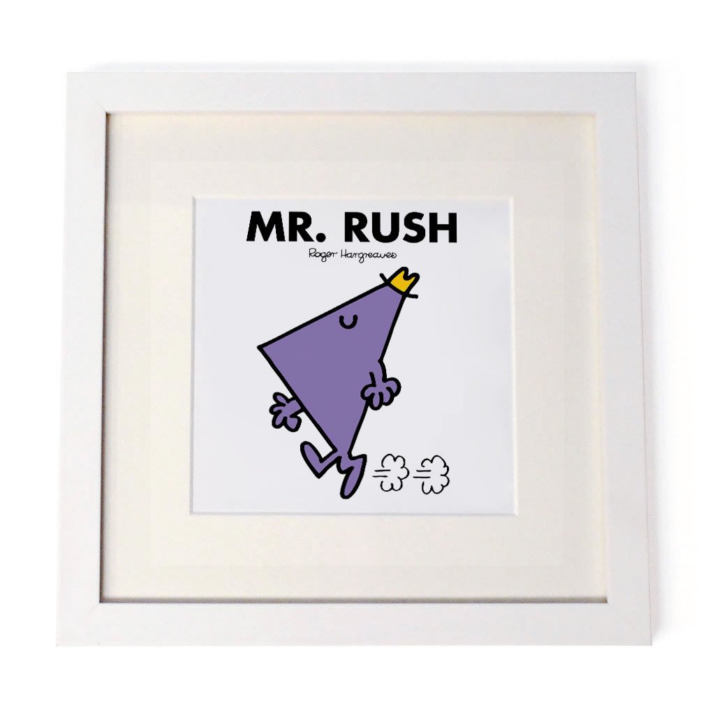 Personalised Mr. Rush White Framed Print