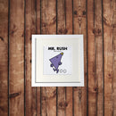 Mr. Rush White Framed Print (Lifestyle)