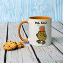 Mr. Silly Large Porcelain Colour Handle Mug (Lifestyle)