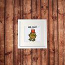 Mr. Silly White Framed Print (Lifestyle)