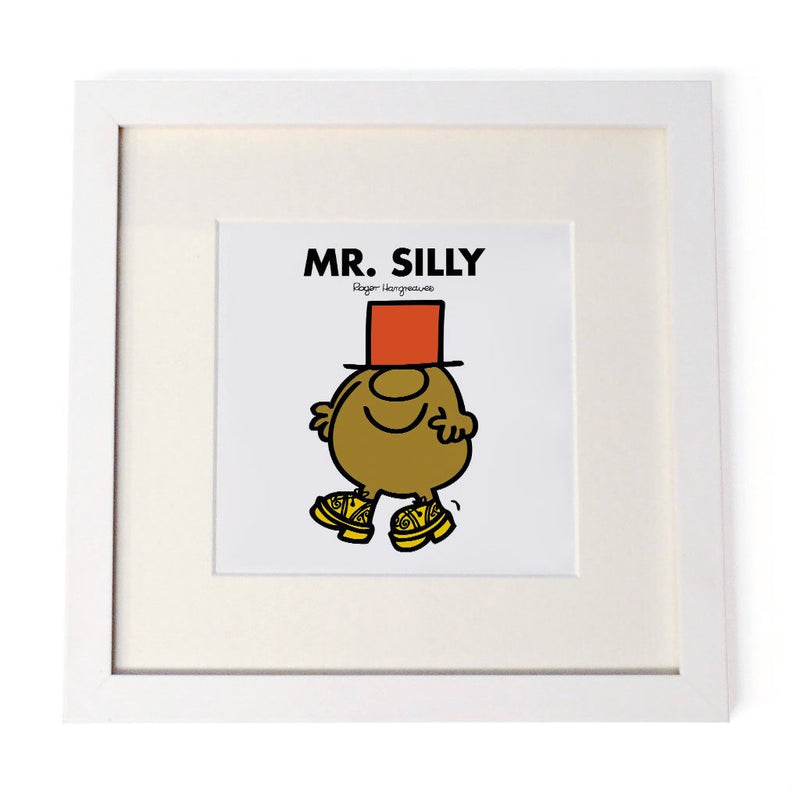 Mr. Silly White Framed Print