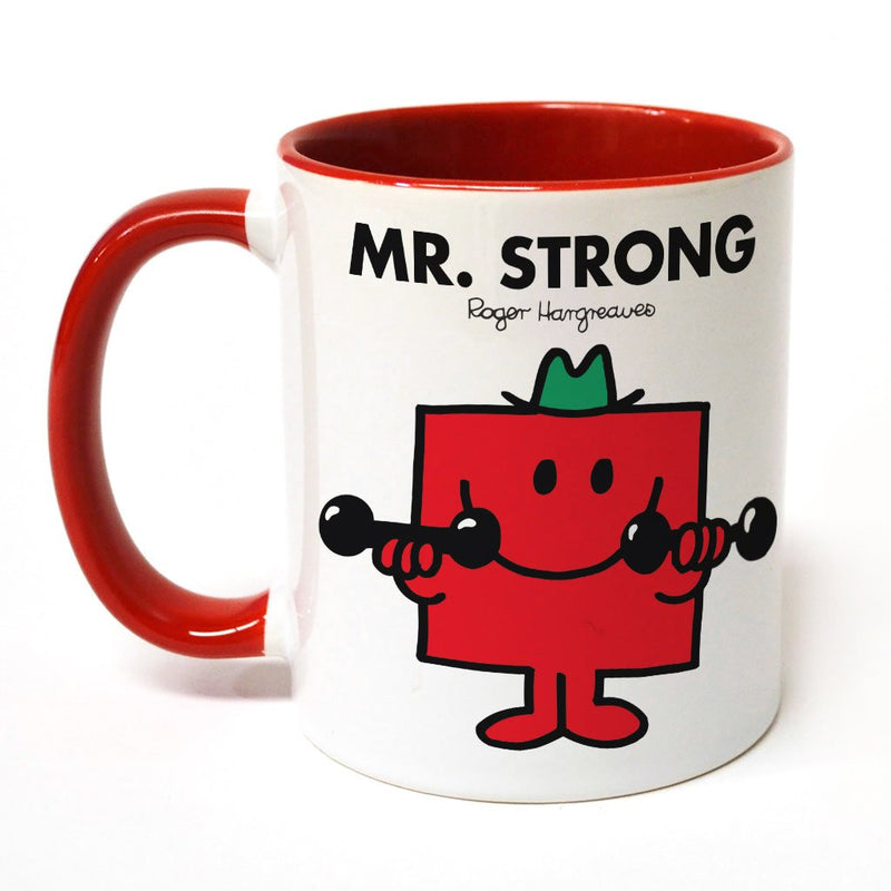 Mr. Strong Large Porcelain Colour Handle Mug