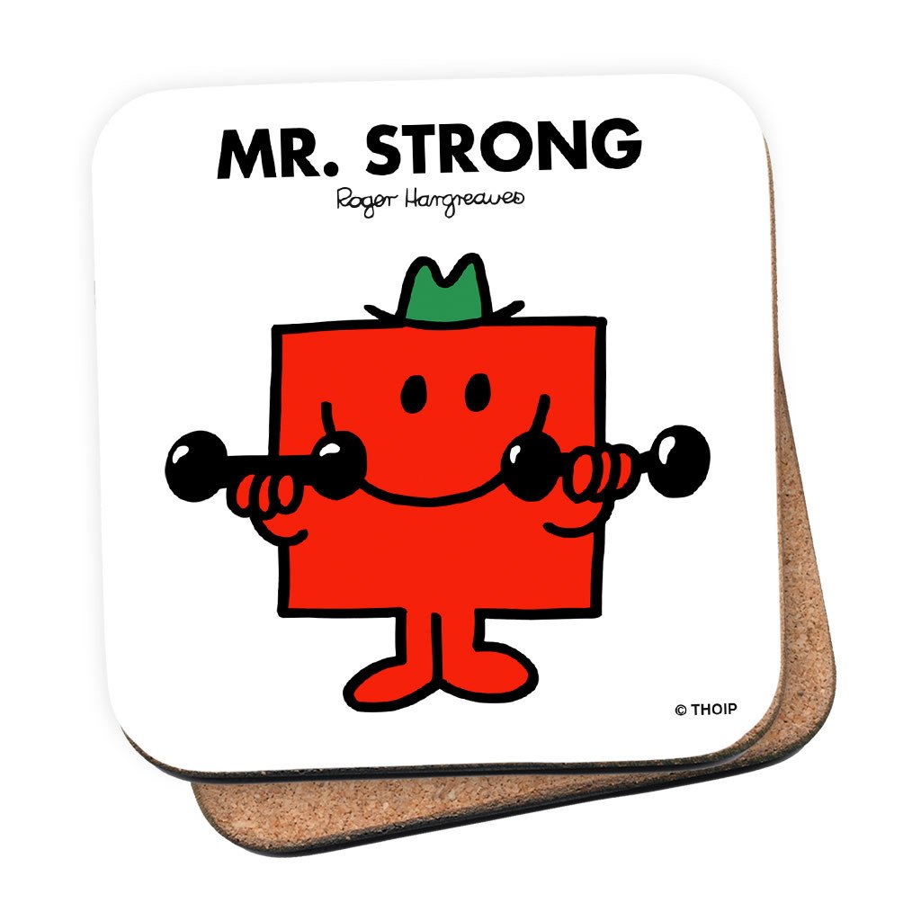 Personalised Mr Strong Cork Coaster 