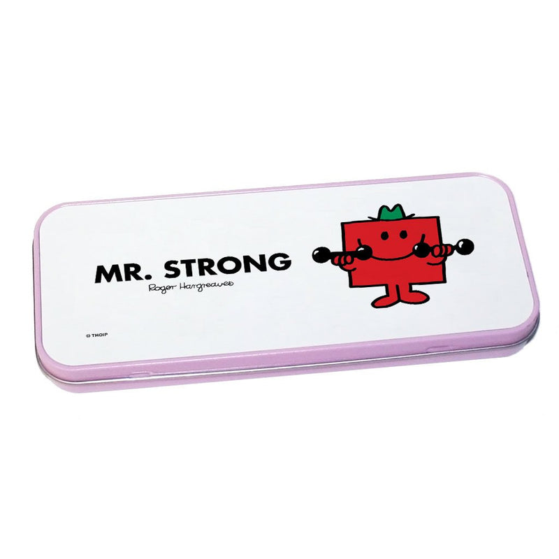 Mr. Strong Pencil Case Tin (Pink)