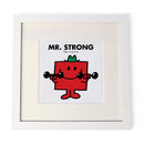 Mr. Strong White Framed Print