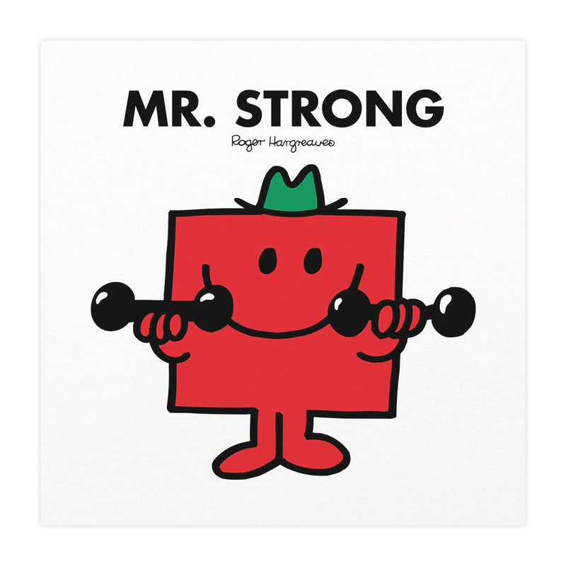 Mr. Strong White Art Print - Classic Design for Mr Men and Littl
