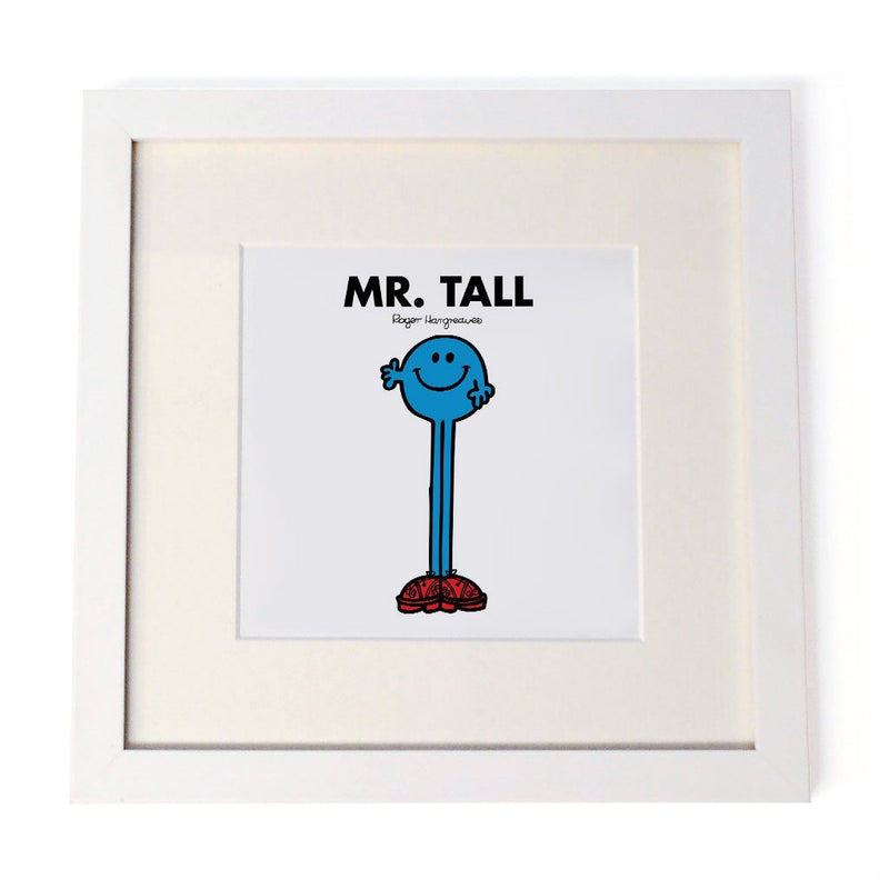 Mr. Tall White Framed Print