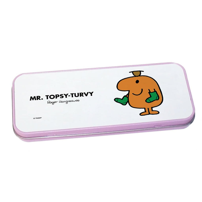 Mr. Topsy-turvy Pencil Case Tin (Pink)