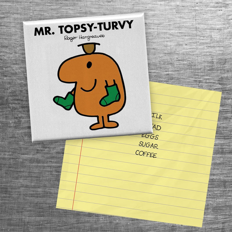 Mr. Topsy-turvy Square Magnet (Lifestyle)