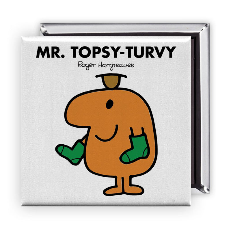 Mr. Topsy-turvy Square Magnet