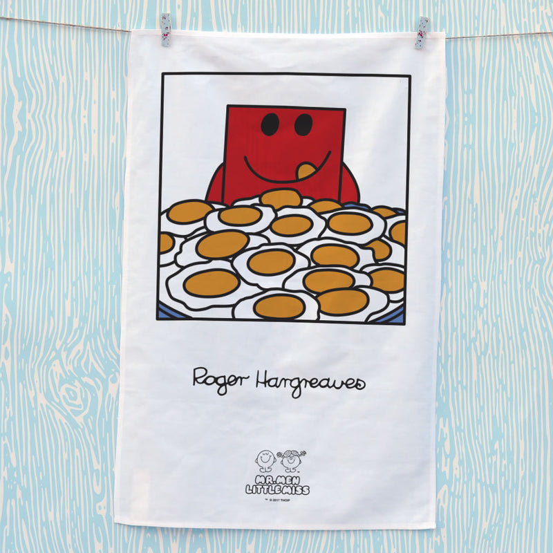 Mr. Strong and His Eggs Tea Towel