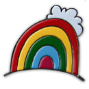 Happyland Rainbow Enamel Pin